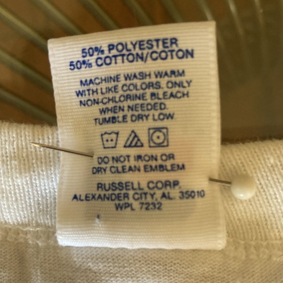 Russell Athletic white Trinity College tee size Youth L 90s Y2K unisex - Picture 4 of 12